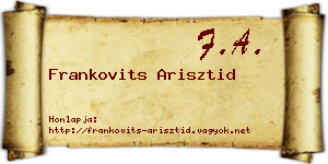 Frankovits Arisztid névjegykártya